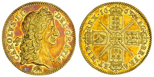 Britain 1663 Charles II gold guinea