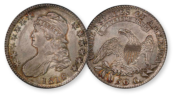1818 Capped Bust Half Dollar - PCGS MS64