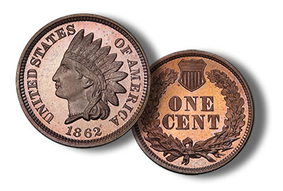 1862 Indian Cent Proof PR66+ CAC - Legend Auctions