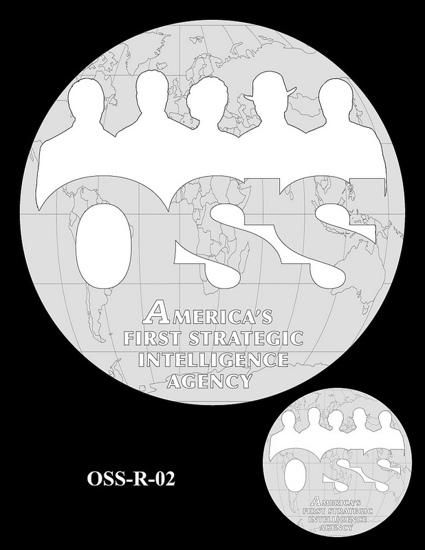 Office of Strategic Services Congressional Gold Medal design candidates. Image courtesy U.S. Mint