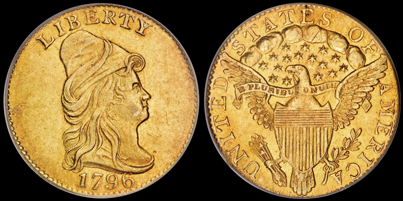 1796 $2.50 NO STARS OBVERSE, COURTESY OF PCGS COINFACTS