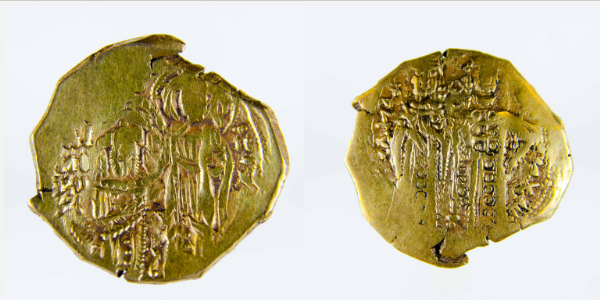 Gold hyperpyron, John V, 1341-47. Images courtesy Princeton University