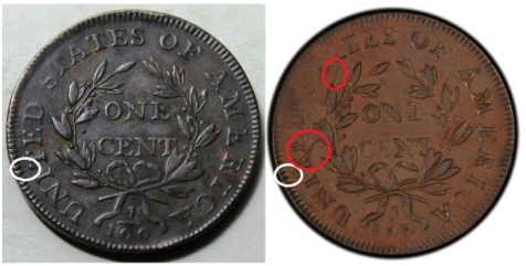 Possible “Tooled Source” internet 2013; Known 1798 S-158 Reverse, courtesy PCGS